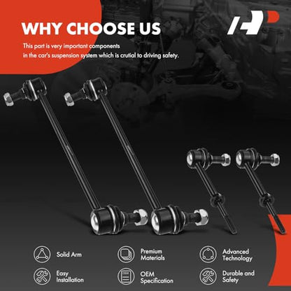 A-Premium Front & Rear Sway Bar Link Stabilizer Bar End Link Kit