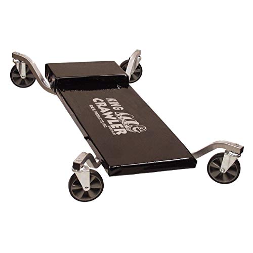 Traxion 1-200 King Crawler Rolling Automotive Mechanic Creeper W/All-Terrain 5" Casters,Black - style: King Crawler