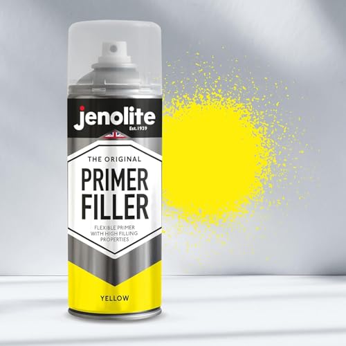 JENOLITE Primer Filler Aerosol, Quick-Drying Multi-Surface, Yellow 1x13.5oz - color: Yellow