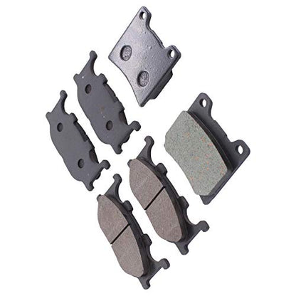 MOTOKU Front and Rear Brake Pads for Vstar 1100 1999-2009