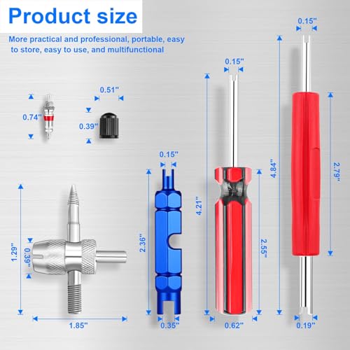Tire Valve Stem and Valve Core Removal Tool Set, 44 pcs