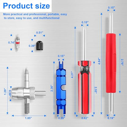 Tire Valve Stem and Valve Core Removal Tool Set, 44 pcs