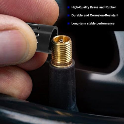 4 PCS TPMS 20008 Tire Valve Stem, Snap-in Auto Tire Pressure Sensor Valve Stems for 0.453" Rim Holes, Rubber Tubeless Valves Stem for Commander Lucerne Avenger Charger Durango