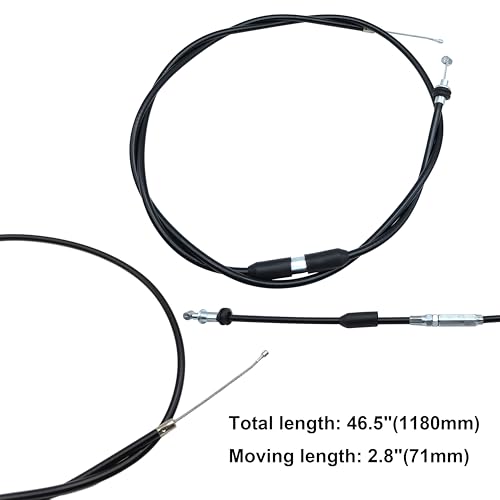 7/8" 22mm Thumb Throttle Cable with Dual Brake Lever Assembly