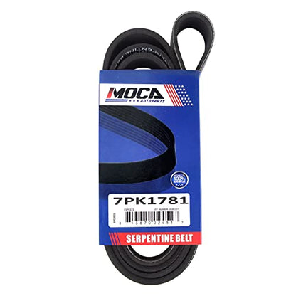 MOCA 7PK1781 EPDM Serpentine Belt Fit 2003-2007 for Honda Accord 2.4L - size: 7PK1781