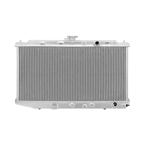 2-Row Full Aluminum Core Cooling Radiator Compatible with 88-91 Honda Civic/CRX MT 1.5