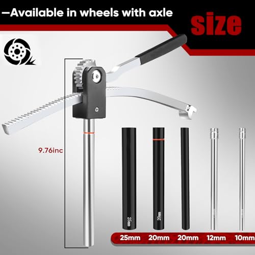 Dirt Bike Tire Changing Tool Kit Complete Package for Motocross, Enduro, Dirt Bikes 16"-21" Wheels, Includes 15/17/20/25mm Axles, Black