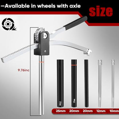 Dirt Bike Tire Changing Tool Kit Complete Package for Motocross, Enduro, Dirt Bikes 16"-21" Wheels, Includes 15/17/20/25mm Axles, Black