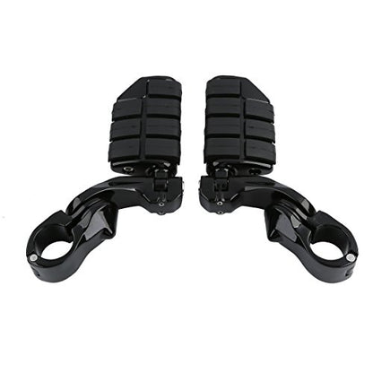 TCT-MOTORPARTS 1 1/4" Black Highway Engine Crash Bar + Footpegs Fit For Harley Touring Road Street Electra Glide Ultra FLHT FLHX FLHR Road King 2009-2024 - color: Black Engine Crash Bar+Footpegs #1