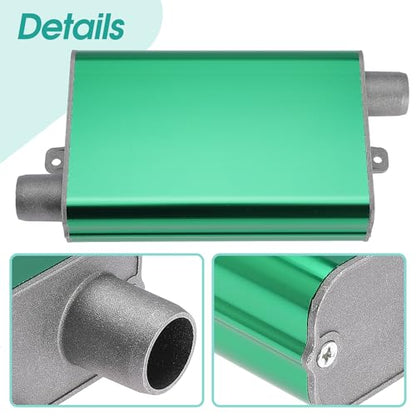 24mm Exhaust Muffler Pipe Upgraded for Chinese for Eberspacher Diesel Heaters Air Compressor with 2 clamps and screws, Green - color: Green
