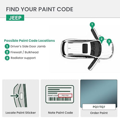 ERA Paints - PQ7/TQ7 - Gunmetal Pearl for JEEP Exact OEM Color Match Automotive Touch Up Paint for Cars - Spray Paint with Premium Spray Nozzle - 2K Premium Kit - Made in USA - style: Spray - 2K Premium Kit