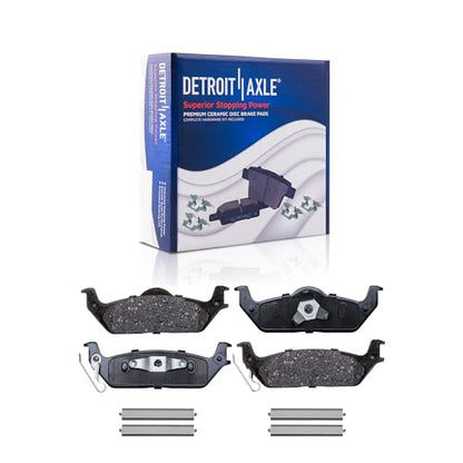 Detroit Axle - 4pc Brake Pads for 2009 Ford F-150, 4 Front and Rear Ceramic - size: 4P280004/Kit