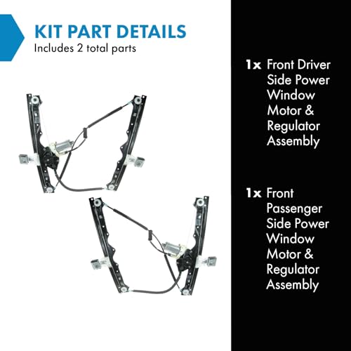 TRQ Front Power Power Window Regulator & Motor Assembly Set - style: WRA50316