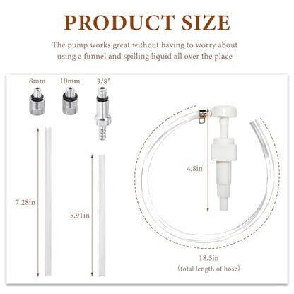 KVAEY 4 CC Fluid Pump for Quart Bottles, Automotive Quart Bottle Hand Pump with Flexible Tube, Fluid Pump Transfer Gear Oil Transmission and Differential Fluid, Car Accessories (4 CC, with Pump) - color: 4 CC, with Pump