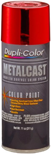 Dupli-Color (EMC200007-6 PK) Red Anodized Metalcast Paint - 11 oz. Aerosol - color: Red, size: 11 Ounce (Pack of 6)