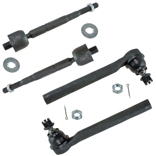 TRQ Inner and Outer Driver and Passenger Side Tie Rod Set 4 Piece - style: PSA55437
