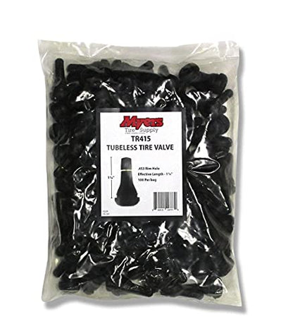 Myers Tire Supply Snap in Valve Stem for Tubeless Tires, 100-Pack