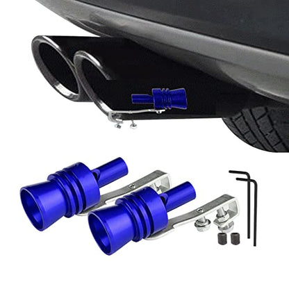 2PCS Car Turbo Whistle, Aluminum Alloy Universal Turbo Whistle - color: Blue