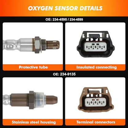 Oxygen Sensor Fit for Infiniti JX35 2013, for Nissan Pathfinder 2013-2014 - size: 234-9135 234-4595 234-4599
