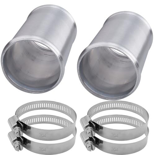 AC PERFORMANCE OD 2.75" Aluminum Tube Hose Joiner 2PCS with Clamps - size: 2.75" (70mm) - 2PCS