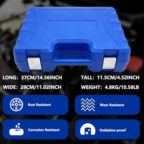 ZKTOOL 47PCS Compression & Leakage Test Kit for HDI, TDCi Pumpe Duse Engine - size: Standard 725 PSI | 46-Piece Kit
