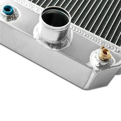 4 Row Aluminum Radiator Shroud Fan Relay for 1963-1968 Chevy Impala Bel Air Chevelle Caprice Radiators - size: 4 Row Radiator/w Cap+Shroud Fan+Relay Kit