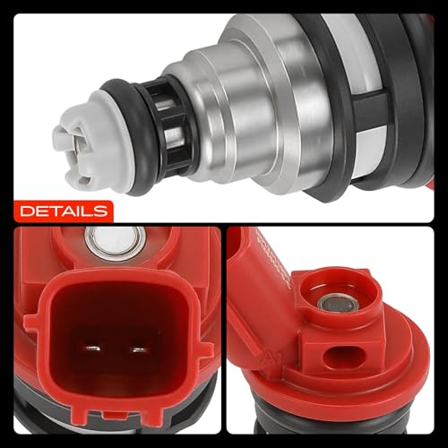 A-Premium 4 Holes Set of 6 Fuel Injectors Compatible with Nissan, INFINITI