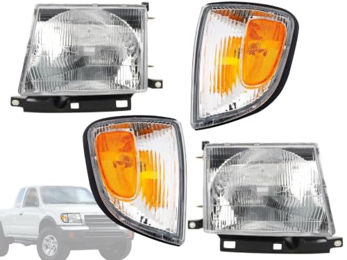 APA Replacement Head Lamp Corner Parking Light for 1997-2000 Tacoma 2WD Without PreRunner Combo SET - color: 1997-2000 Tacoma 2WD without PreRunner Combo