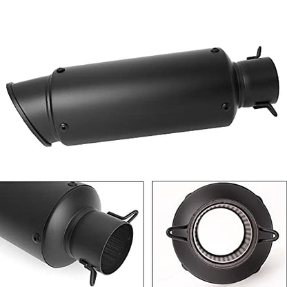 Universal Slip on Modified Exhaust Mufflers with Silencers Compatible with Motorcycle Grom ATV Dirt Bike Street Bike Scooter Pipe Diameter 38mm-51mm Exhaust,Black - color: Black