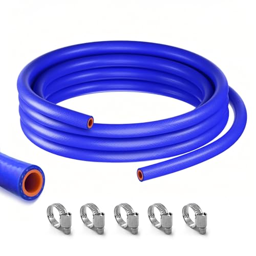 9/16" ID-5Ft(ID 14mm) Heater Hose Enhanced Double Reinforcement - color: Blue, size: 9/16" ID-5Ft(ID 14mm)