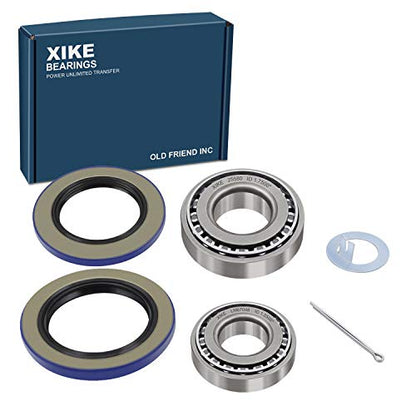 XiKe 5,200-6,000 lb Axles Bearings 25580 25520 & LM67048 LM67010, 1 Set - size: 25580/20 ＆ LM67048/10 + Seal ID 2.125'' ＆ 2.250'', style: Pack 1 Set