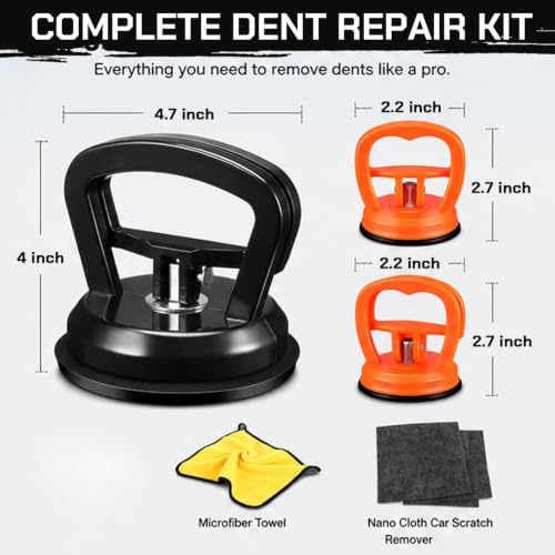 Dent Remover Tool for Car,3-Pack Car Dent Puller Kit - Suction Cup Dent Remover Tool,Handle Lifter for Car Body,Glass,Screens,and Objects,Dent Repair Kit for Easy Removal