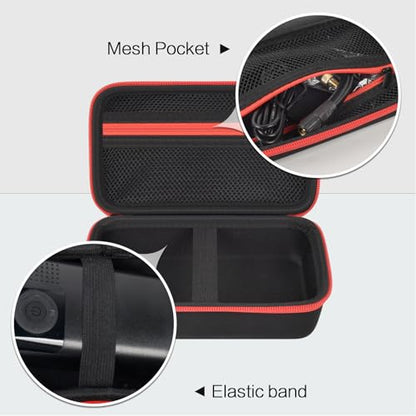 Hard Tire Inflator Case for Airmoto 120 PSI Air Compressor - color: black+red zipper