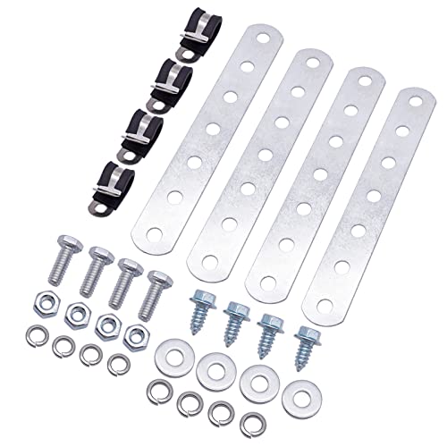 253 Universal Engine Oil Cooler Mounting Bracket Kit, Metal, Silver, Universal Mount