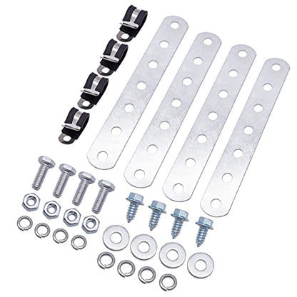 253 Universal Engine Oil Cooler Mounting Bracket Kit, Metal, Silver, Universal Mount