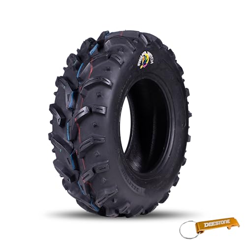 Deestone 25x8.00-12 D932 Swamp Witch Tire – 43F 25x8x12 – 6 Ply T/L – ATV Off-Road Traction Tire/Keychain Package - size: 25x8.00-12