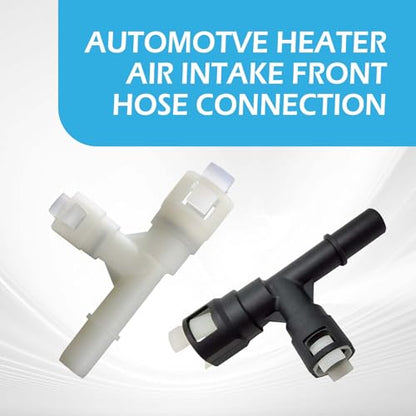 2 PCS Car Heater Inlet Hose Tee Connector, Three-way Cooling Water Pipe Joint, Replace# 15055343 15055342, Compatible with Cadillac Escalade Silverado Suburban GMC (Black & White)