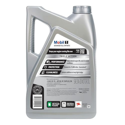 Mobil 1 Advanced Full Synthetic Motor Oil 5W-20, 5 Quart - size: 5 Quart (Pack of 1)