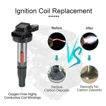 AULINK 8PCS Ignition Coil Pack BKR5EGP Spark Plugs For Jaguar S-Type Super