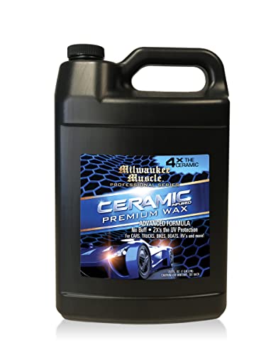 Ceramic Car Wax Gallon (128 Fl Oz) - 4X The Ceramic Coating - Advanced Hydrophobic Solution for Shine and Protection - Includes Free Empty Spray Bottle - size: 128 Fl Oz (Pack of 1)