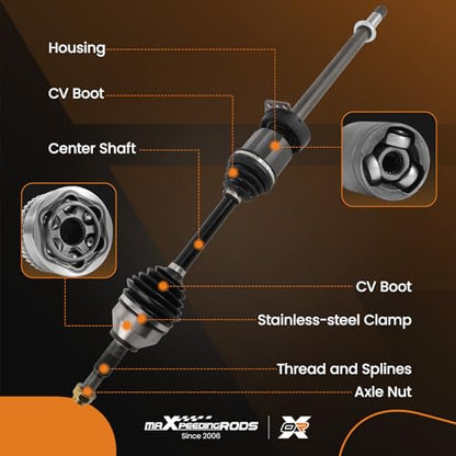 maXpeedingrods Front CV Axle Assembly for Ford Flex - color: 66-2187 Right