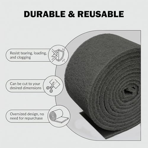 5 Inch *15 Feet 800 Grit Grey Maroon General Purpose Scuff Pads, Scuffing, Hand Scouring Pad, Sanding Pad, Paint Primer Prep Scratch - Surface Preparation Pad for Car Auto Body Woodworking - style: 800 Grit Grey
