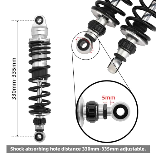 TCT-MOTORPARTS Remote Reservoir Suspension Shocks Fit For Harley Touring - color: Remote Reservoir Suspension Set #1