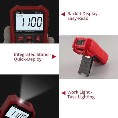BINTA 6000 Counts Digital Multimeter with NCV Auto-Ranging Voltmeter Tester - style: 6000 Counts