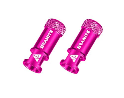 Granite Juicy Nipples Presta Valve Core Remover Caps (Pink) - color: Pink