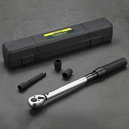 1/2-Inch Drive Click Torque Wrench (10-150 ft.-lb./13.6-203.3Nm) Dual-Direction Adjustable Torque Wrench Set