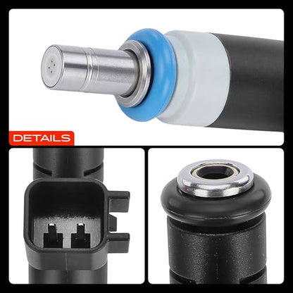 A-Premium 4 Holes Set of 4 Fuel Injectors Compatible with Dodge, Jeep