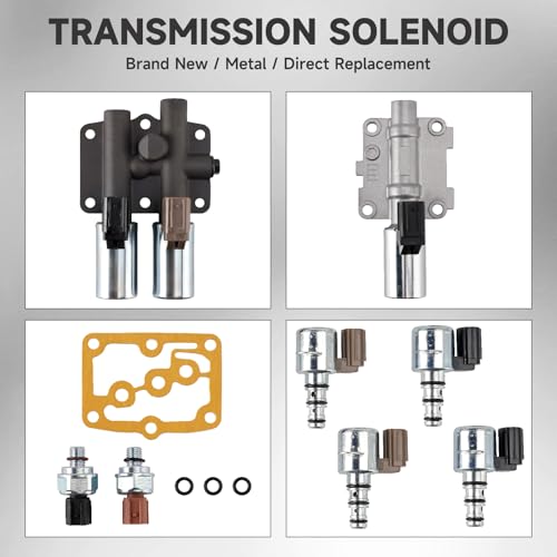 Bruce & Shark Complete Transmission Solenoid Kit for Honda Accord/Odyssey 1998-2006, Acura CL 2001-2003, Pilot 2003-2007, Replaces 28600-RKE-004 28400-P6H-013