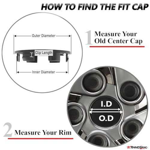 70mm(2.76in)/64mm(2.52in) Wheel Center Hub Caps Black Base Set of 4 for Odyssey 2005-2017 Ridgeline 2006-2014#4732-S6M-Z00 08W17-SDB-1M00-A4 - color: Black