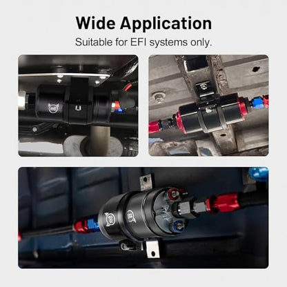 EVIL ENERGY External Inline Fuel Pump 300 LPH High Flow 12V Universal